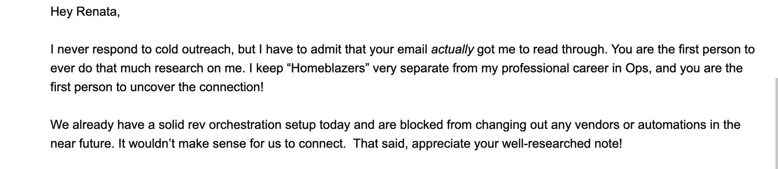 Prospect reply: Kristin at Informa  2